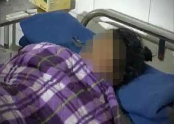 Woman left close to death after husband forces rolling pin inside her anus (photo)